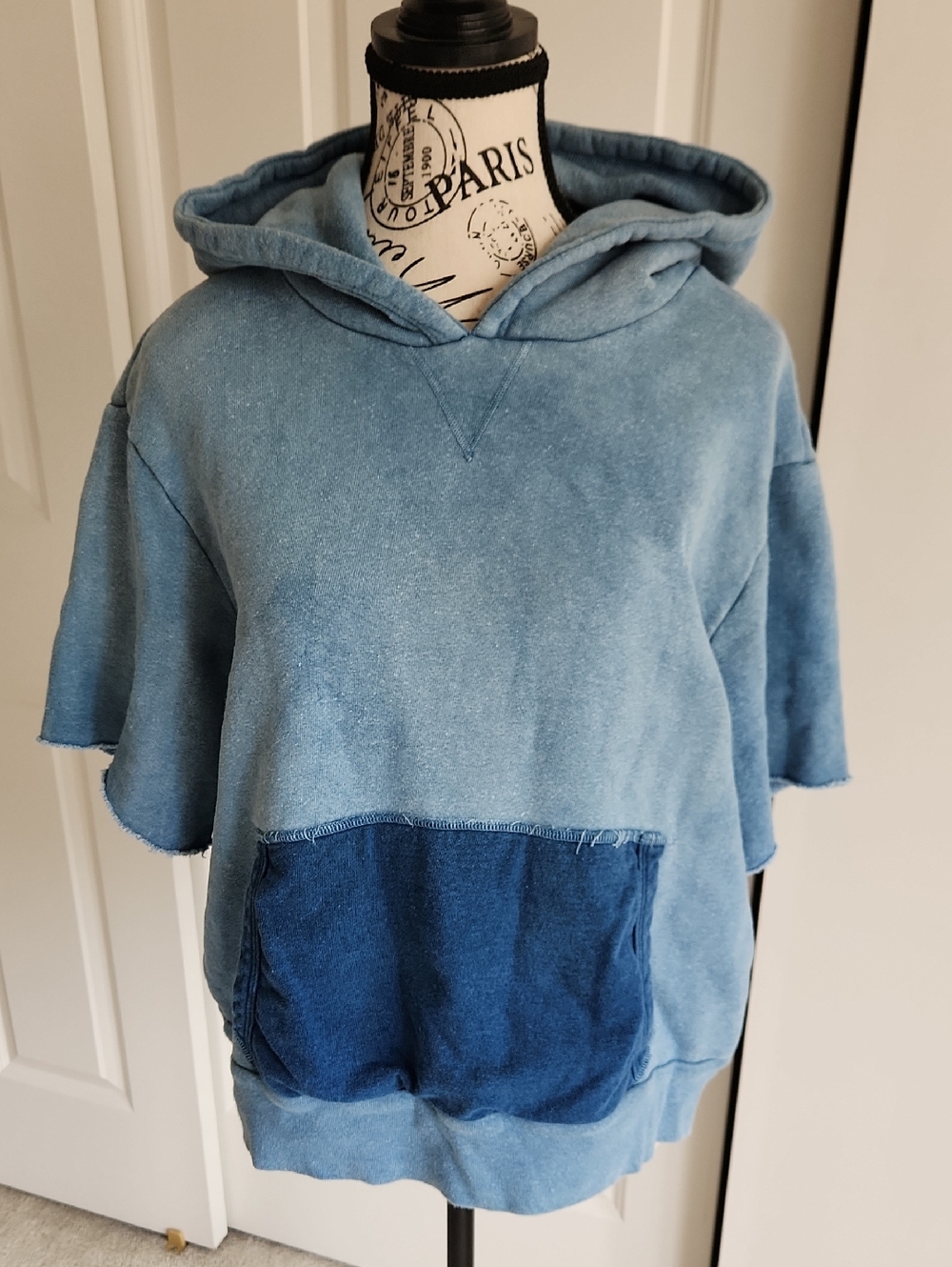 Imogene Willie Indigio Pocket Hoodie SZ Large